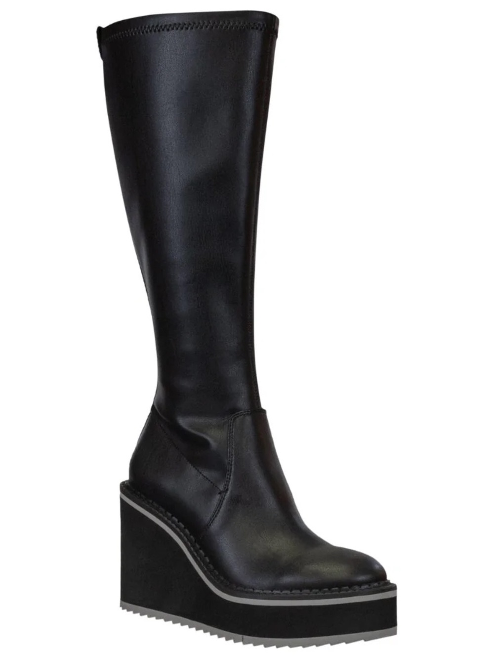 NEW w/out box Black Wedge Platform Knee-High Boots - Women's